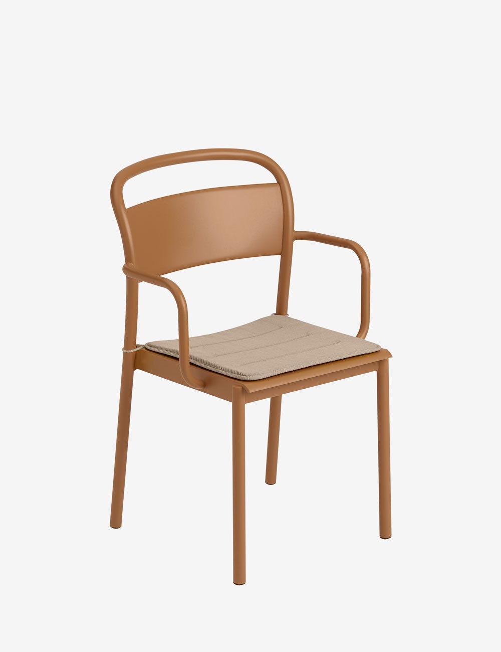 linear steel armchair