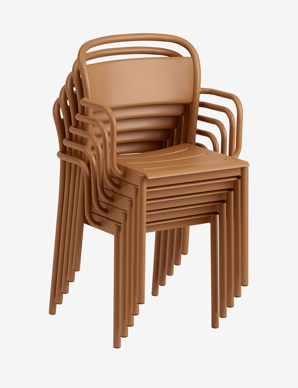 linear steel armchair