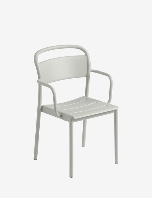 linear steel armchair