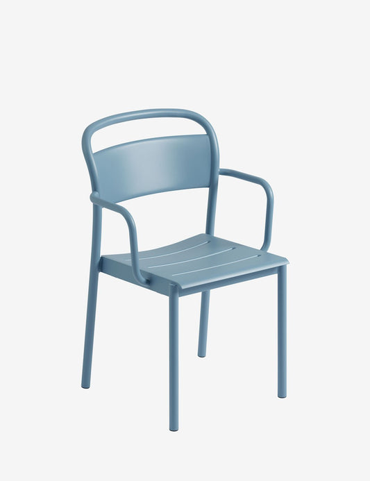 linear steel armchair