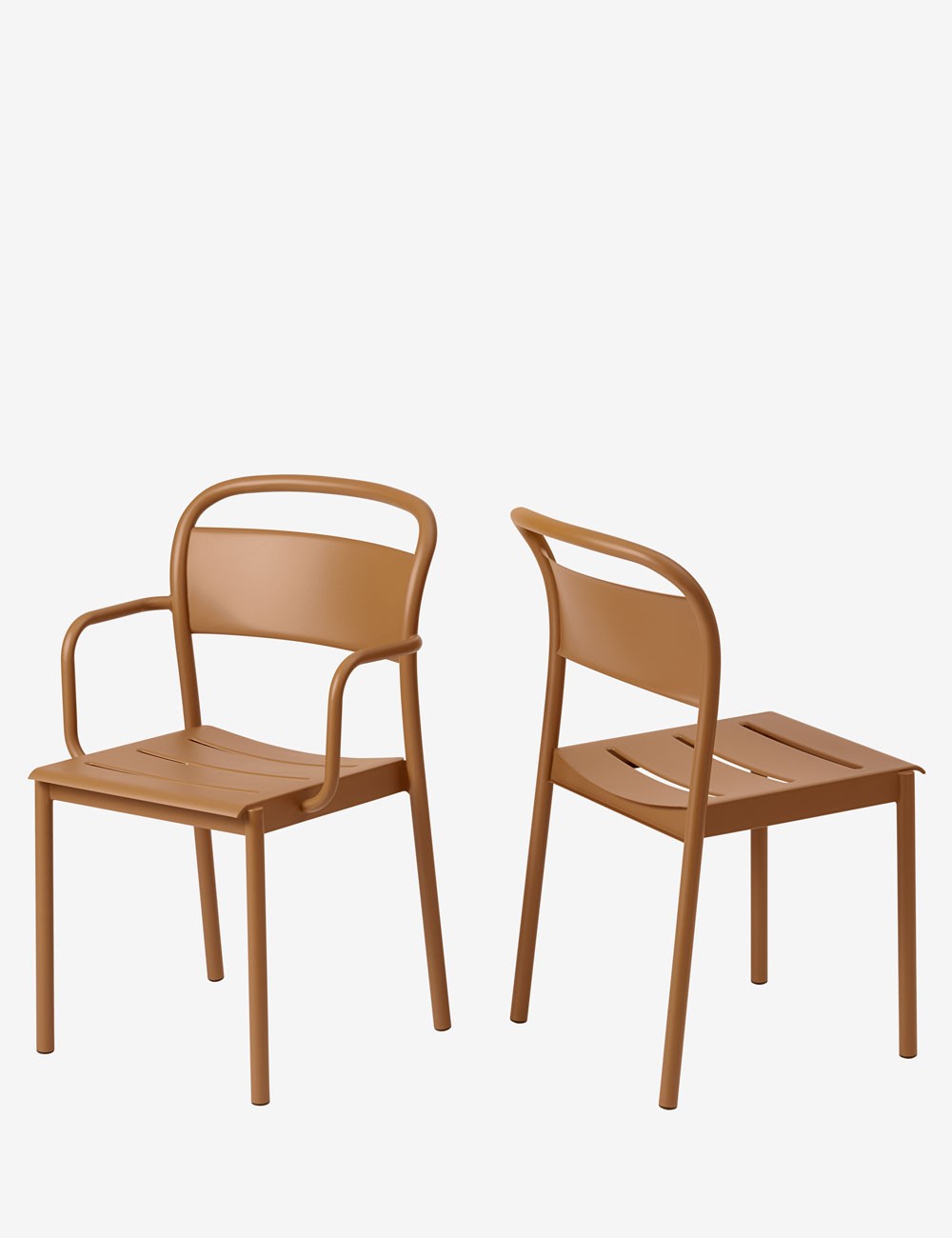 linear steel armchair