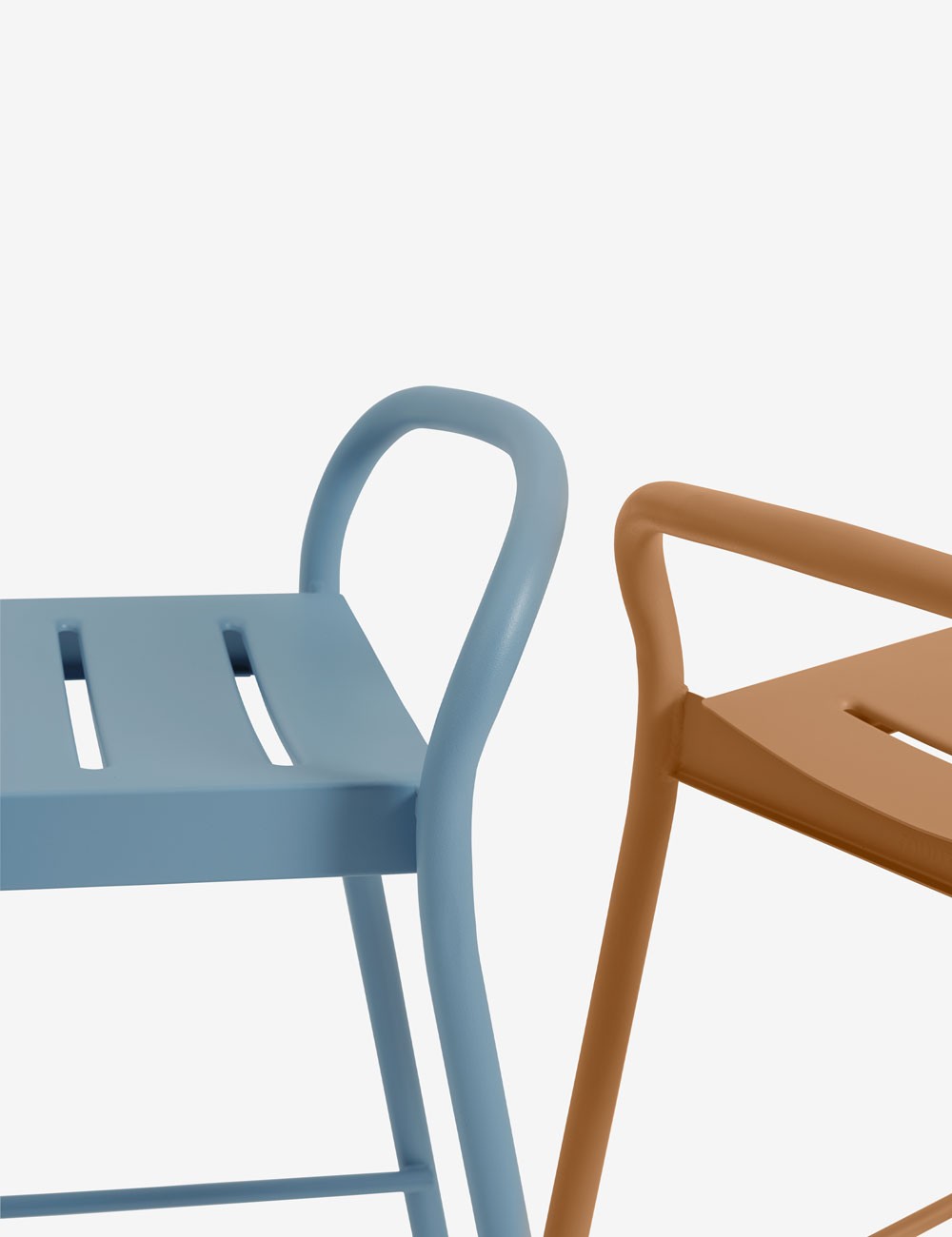 linear steel counter stool