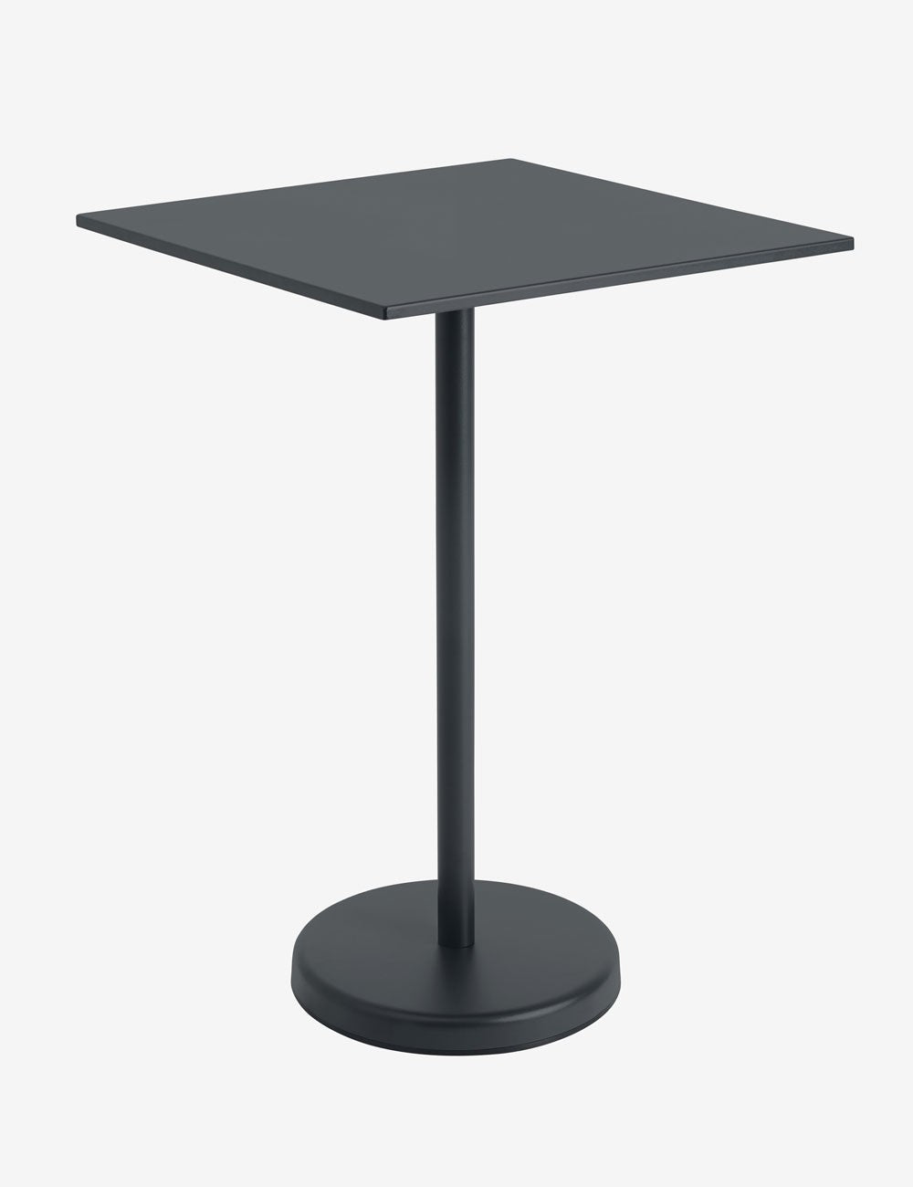 linear steel café table 105