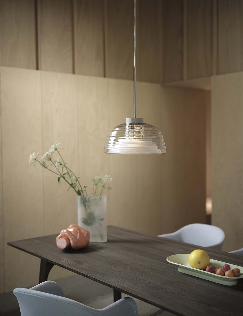 lampe suspendue à deux couches