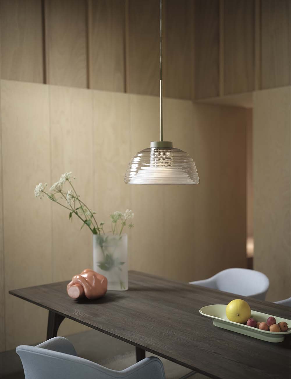 lampe suspendue à deux couches