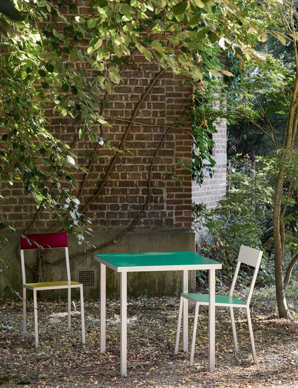 table à manger en aluminium s