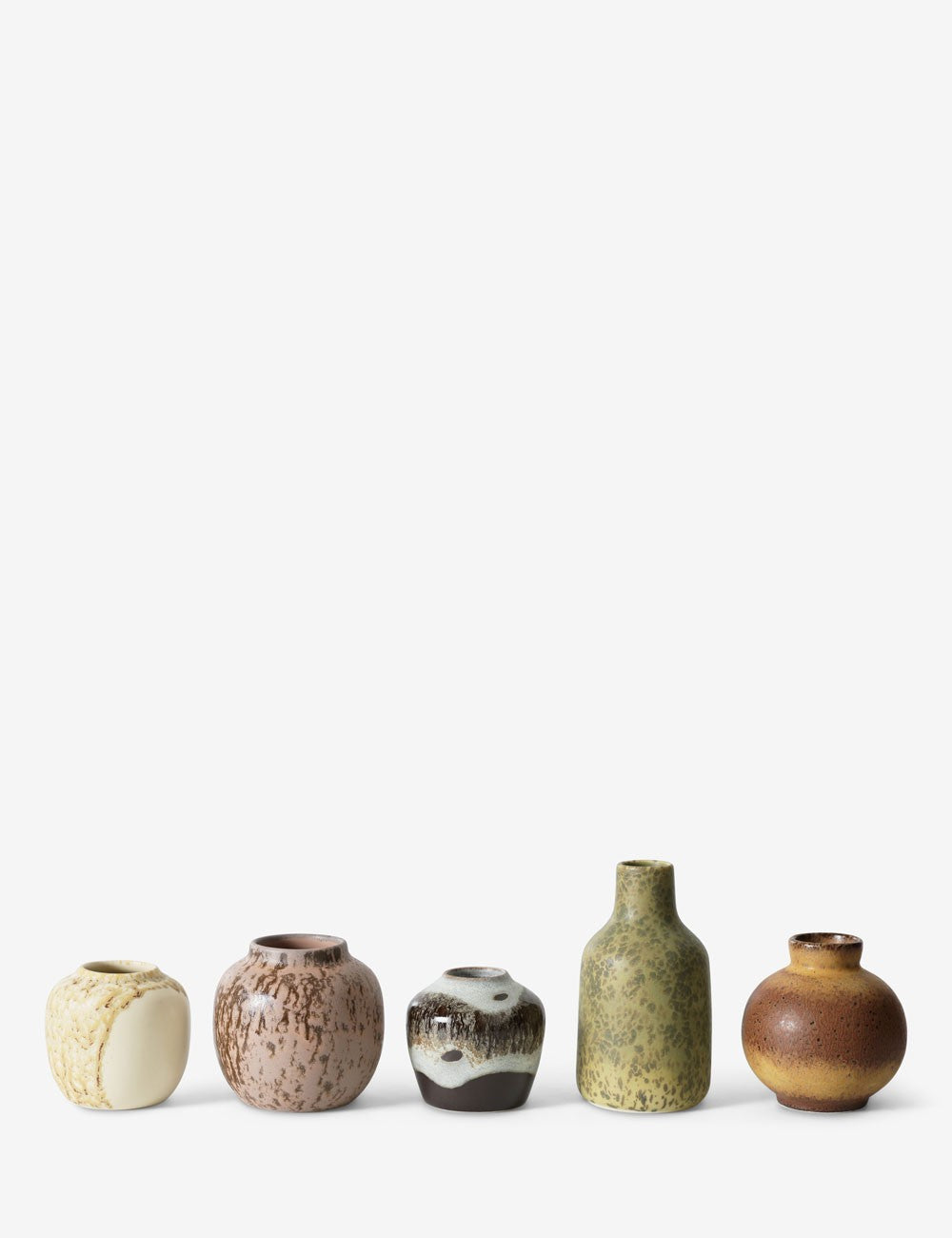 Mini vases 70s Ceramics 5 set