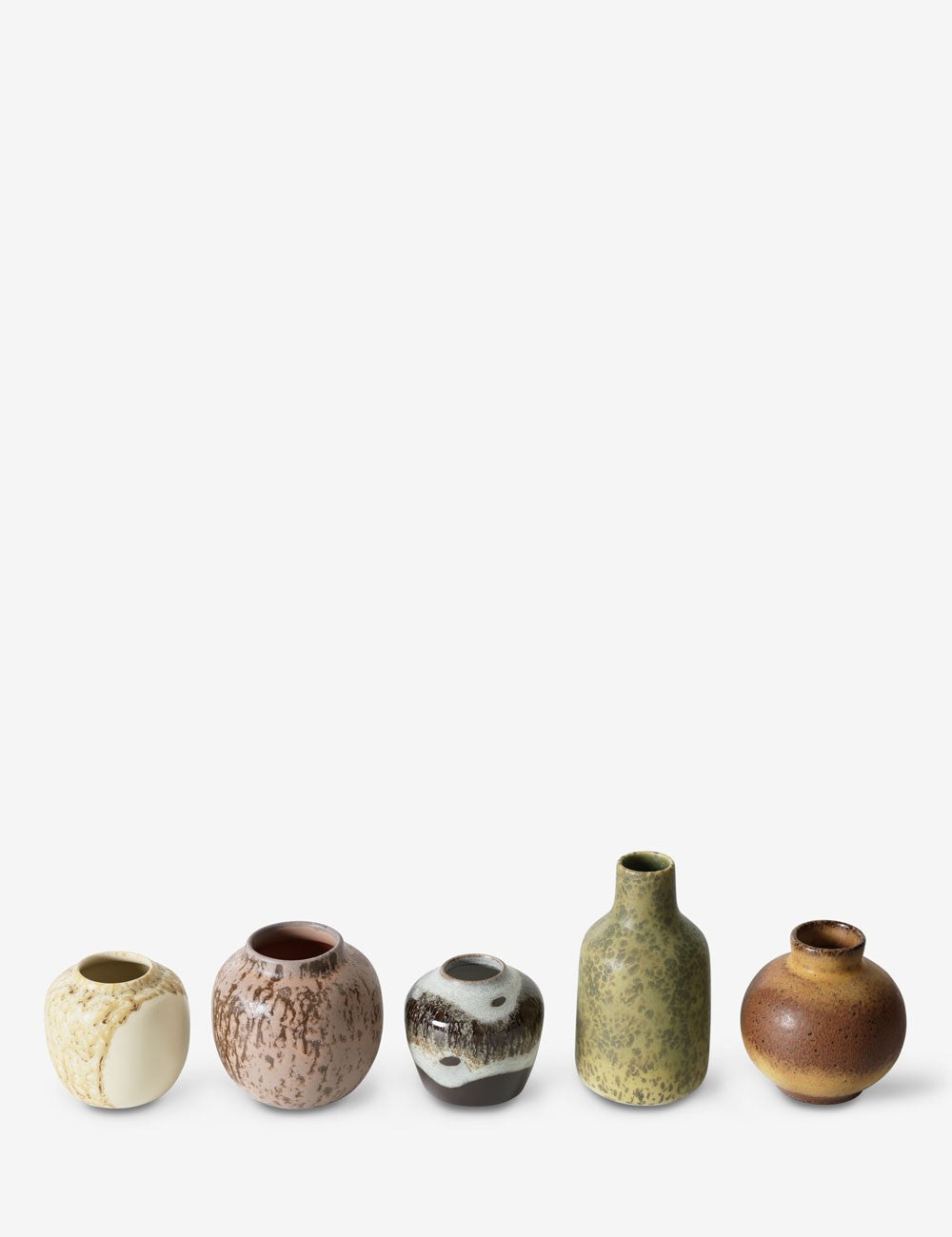 Mini vases 70s Ceramics 5 set