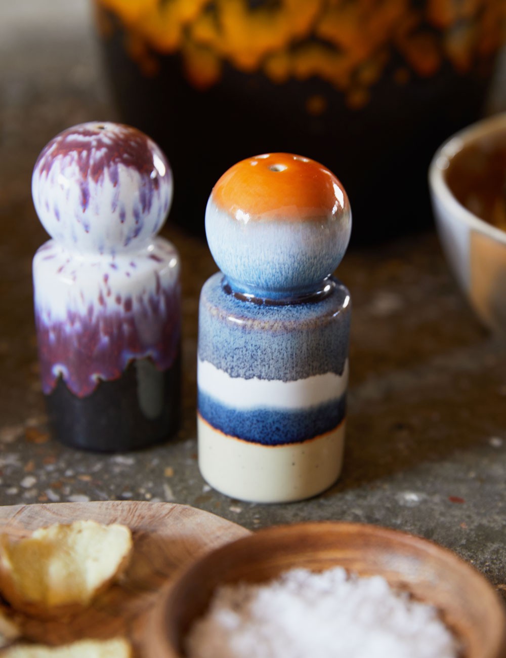 salero pimentero 70s ceramics