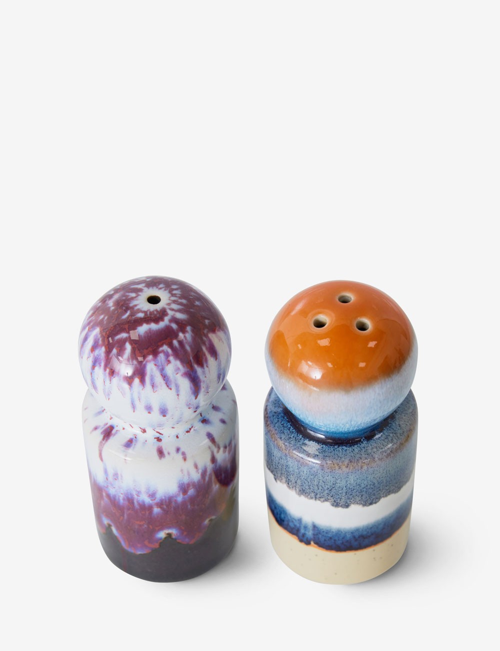 Salière et poivrière en céramique des années 70