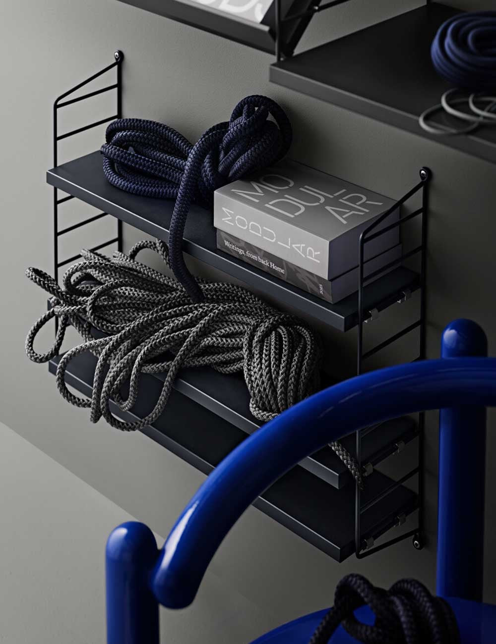 poche à cordon nybroblå