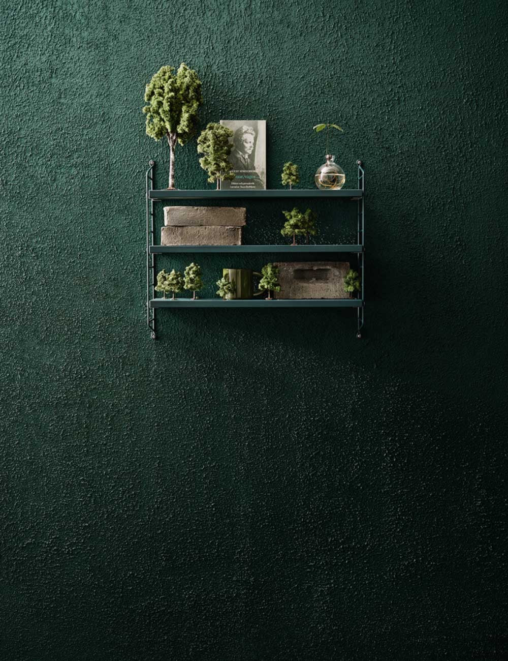 tasca con cordino tegnérgrön