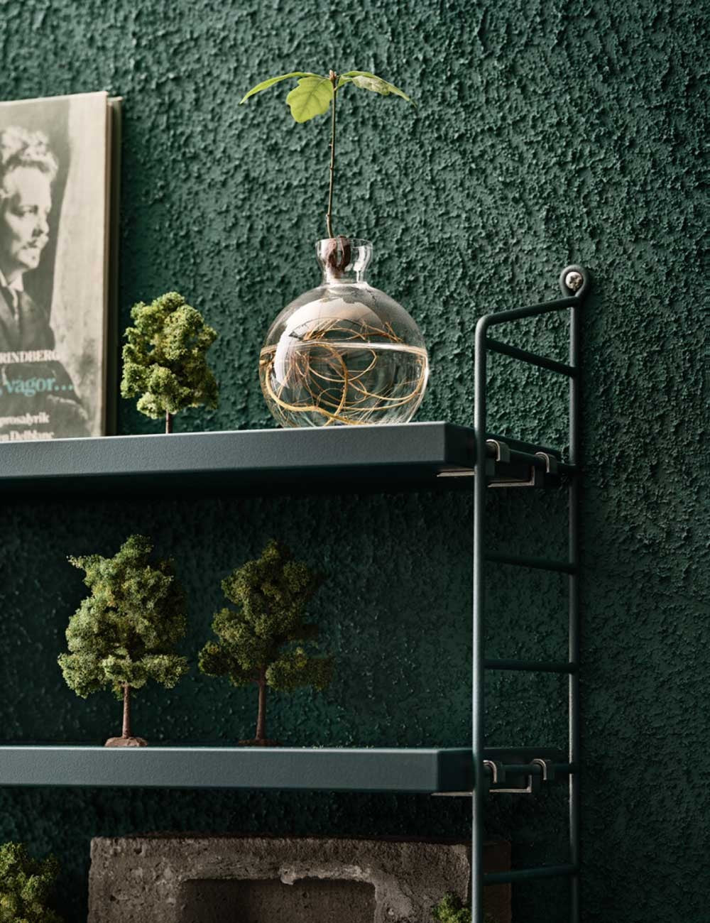 tasca con cordino tegnérgrön