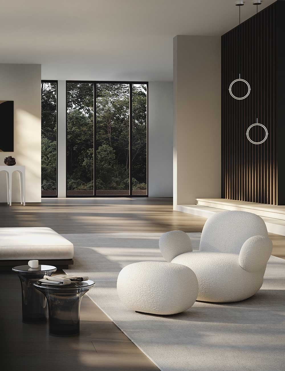 toe flat armchair