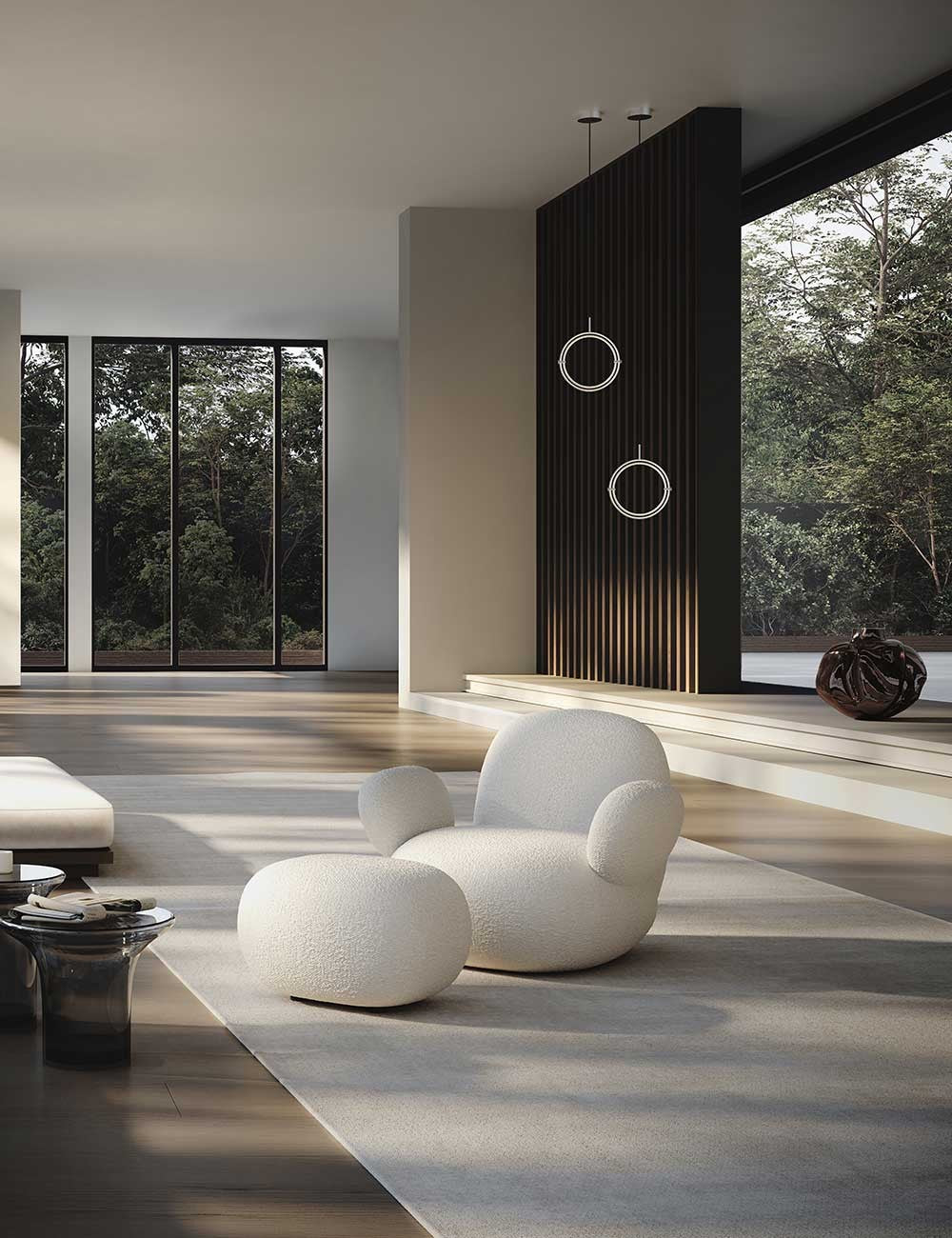 toe flat armchair