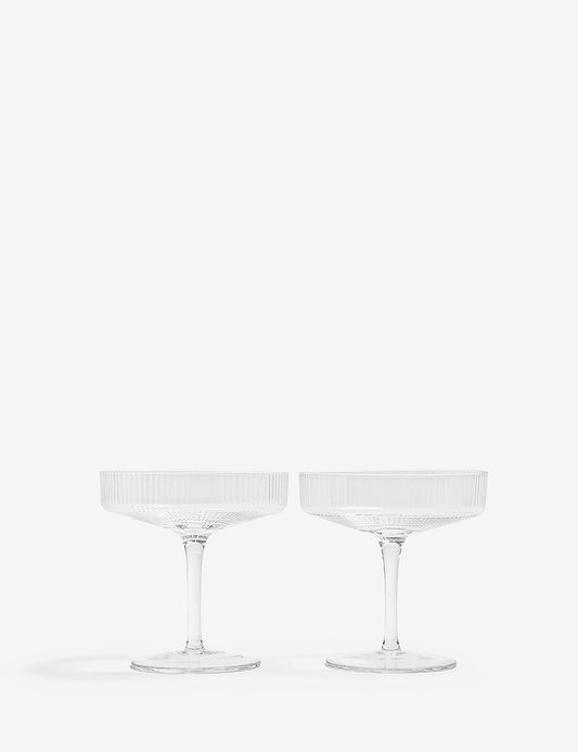 Verres à champagne Ripple, lot de 2