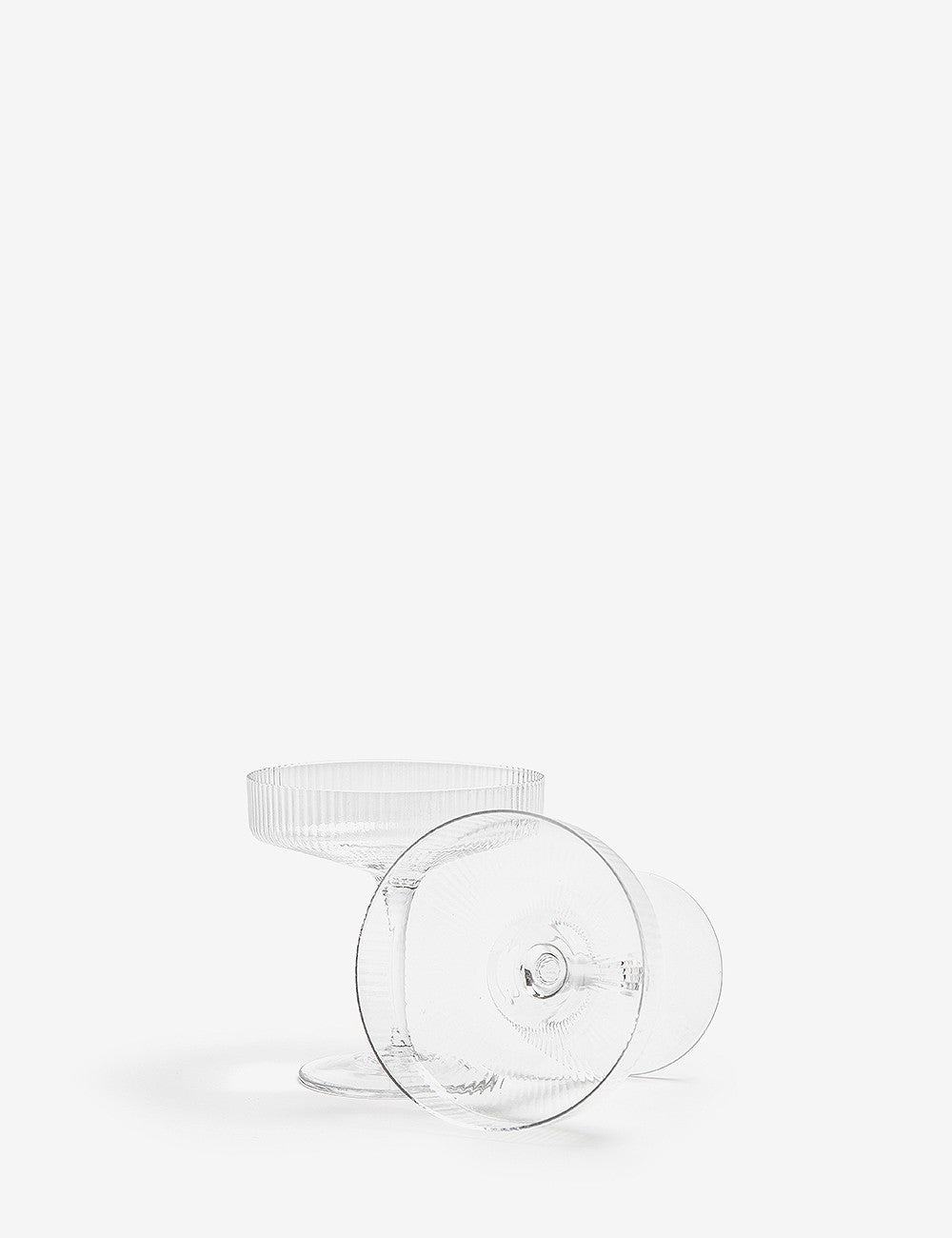 RIPPLE CHAMPAGNE SAUCERS 2 SET