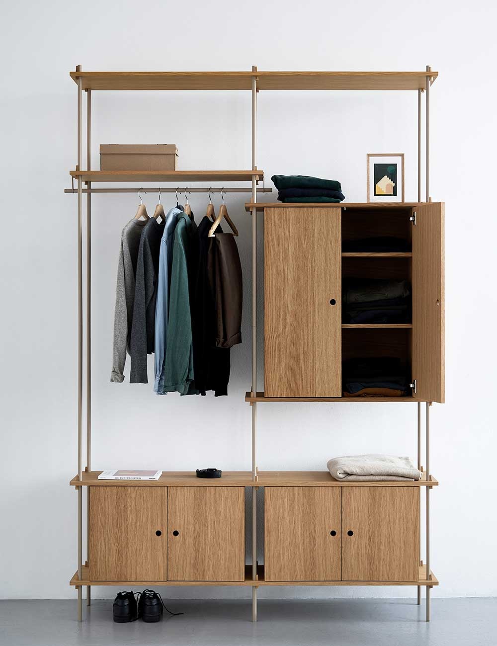 armoire partiellement double