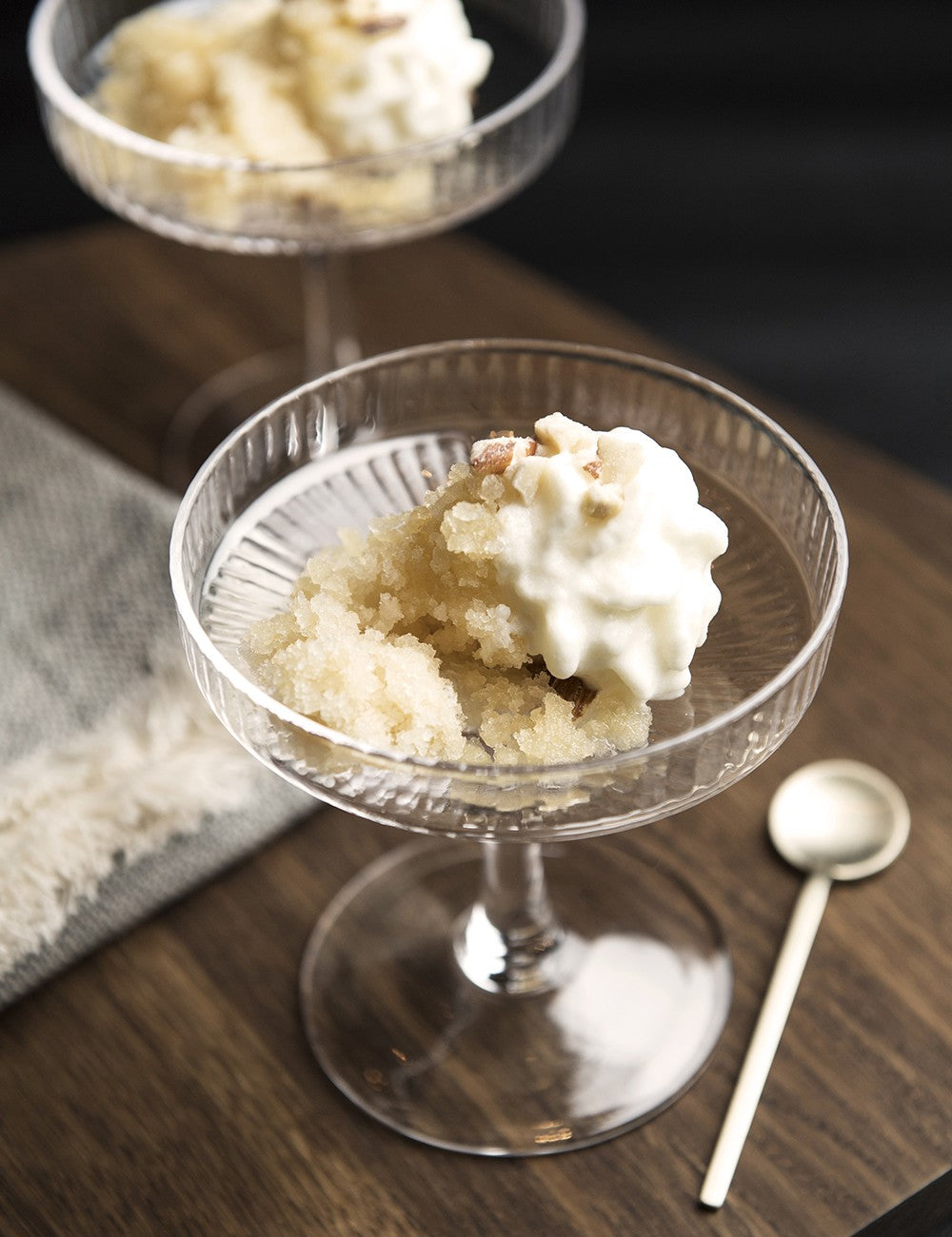 RIPPLE CHAMPAGNE SAUCERS 2 SET