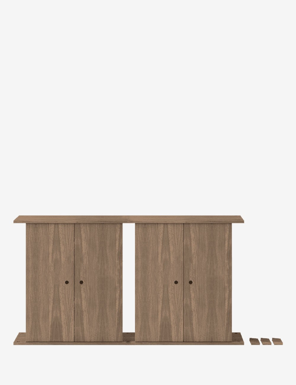 armoire haute partiellement double