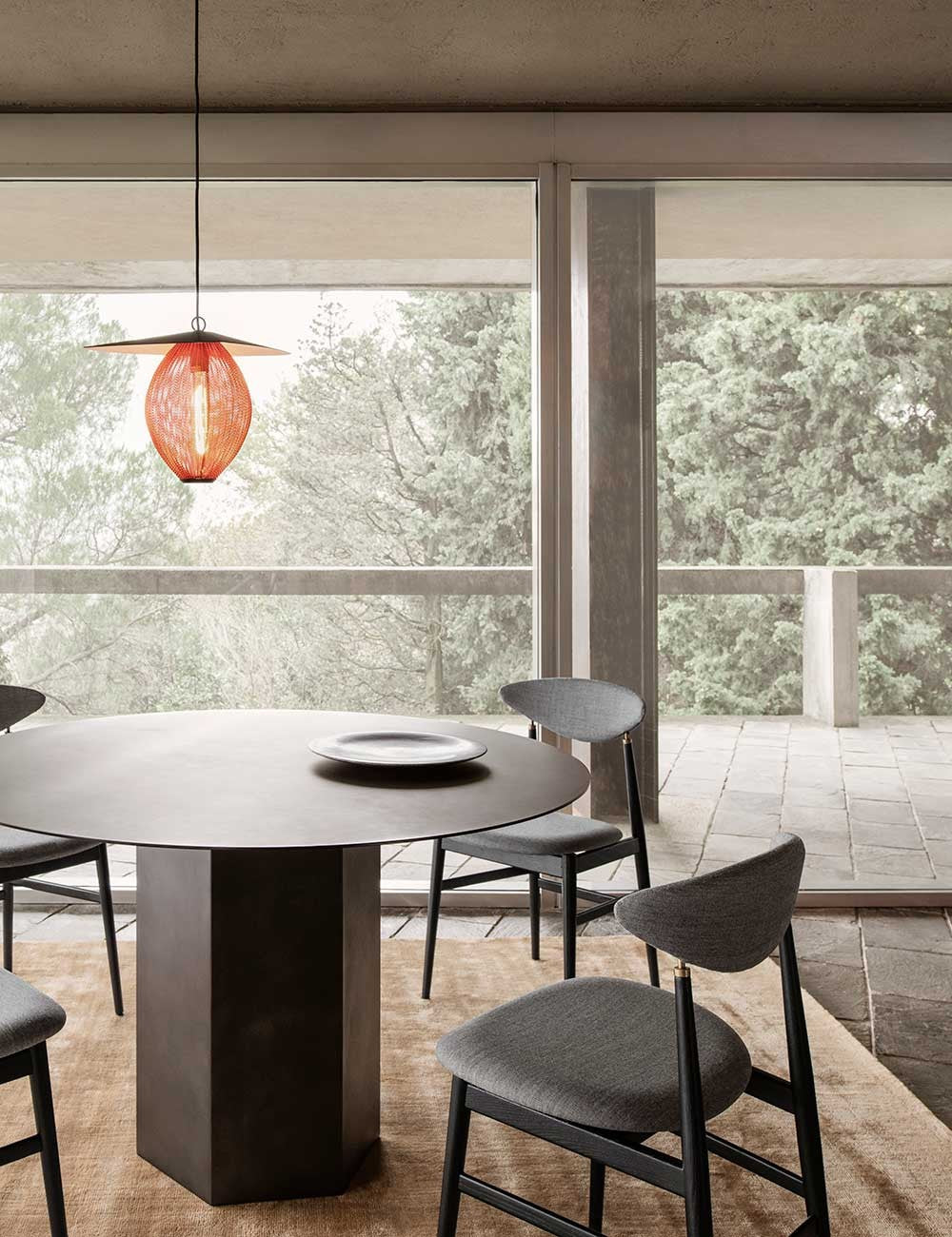 tavolo da pranzo epico in acciaio ø130