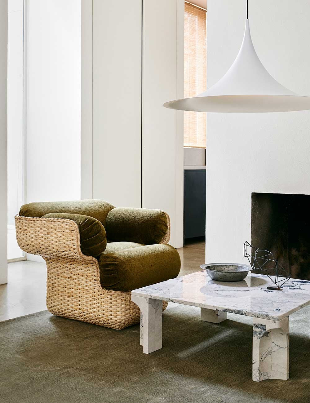 chaise longue en panier