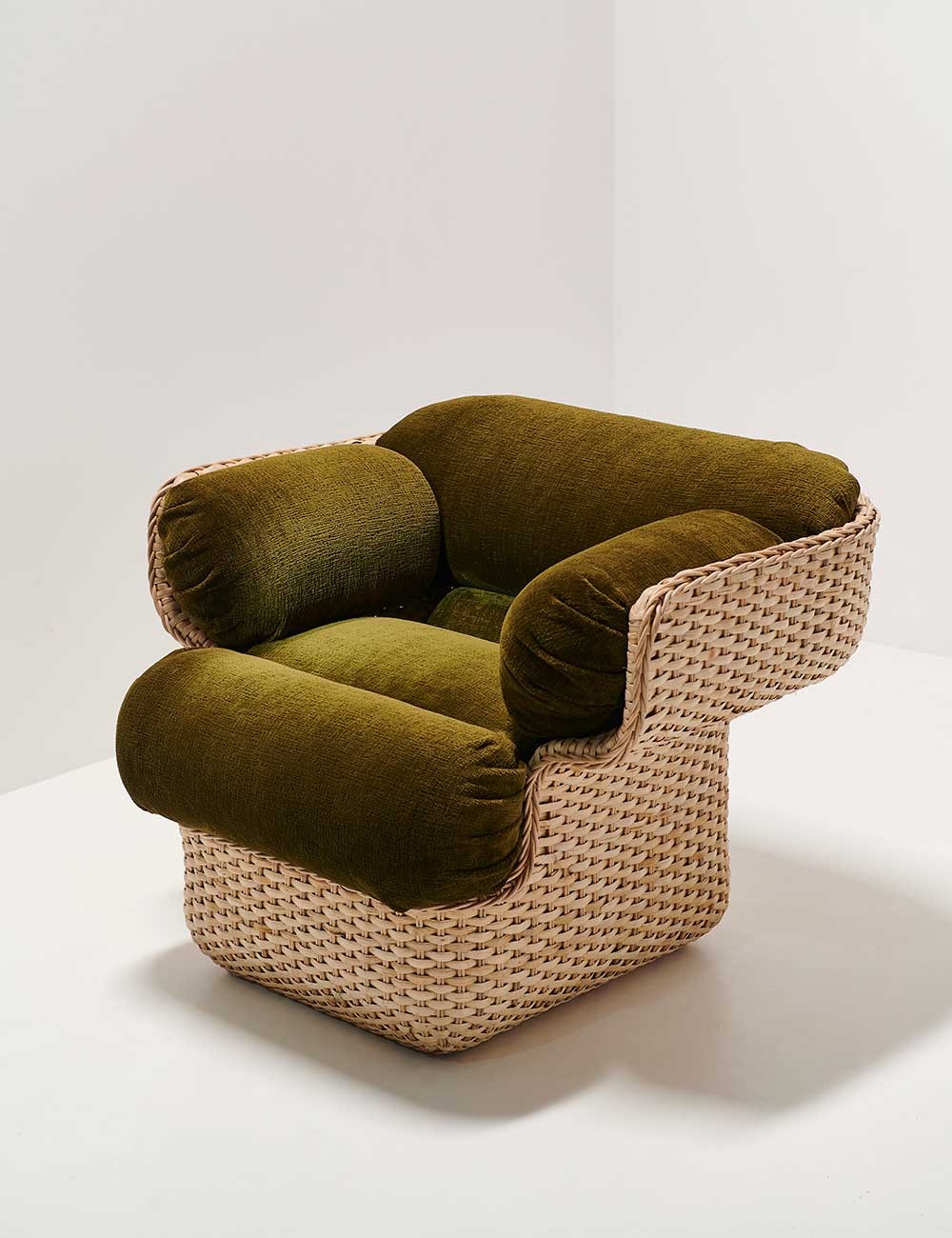 chaise longue en panier