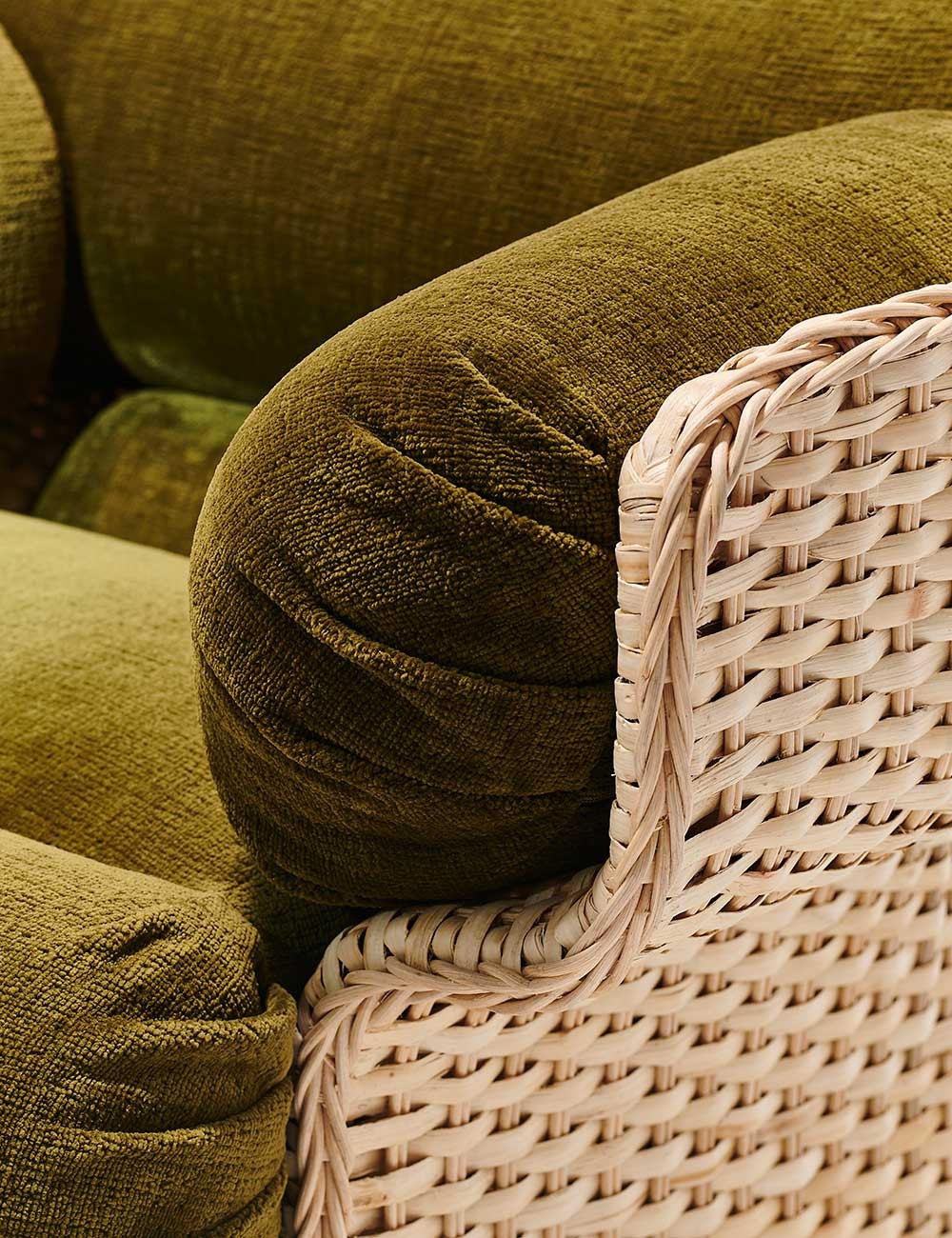 chaise longue en panier