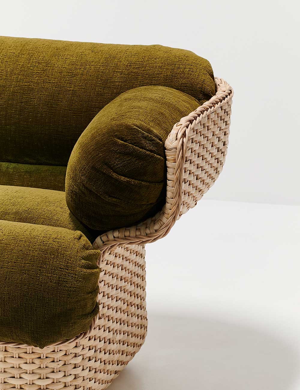 chaise longue en panier