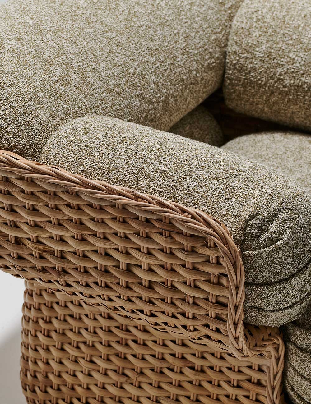 chaise longue en panier