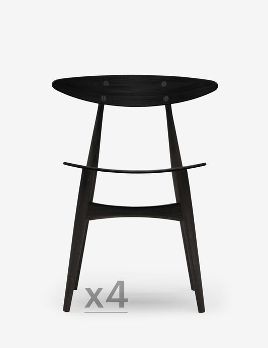 CH33T CHAIR BLACK OAK 4 SET