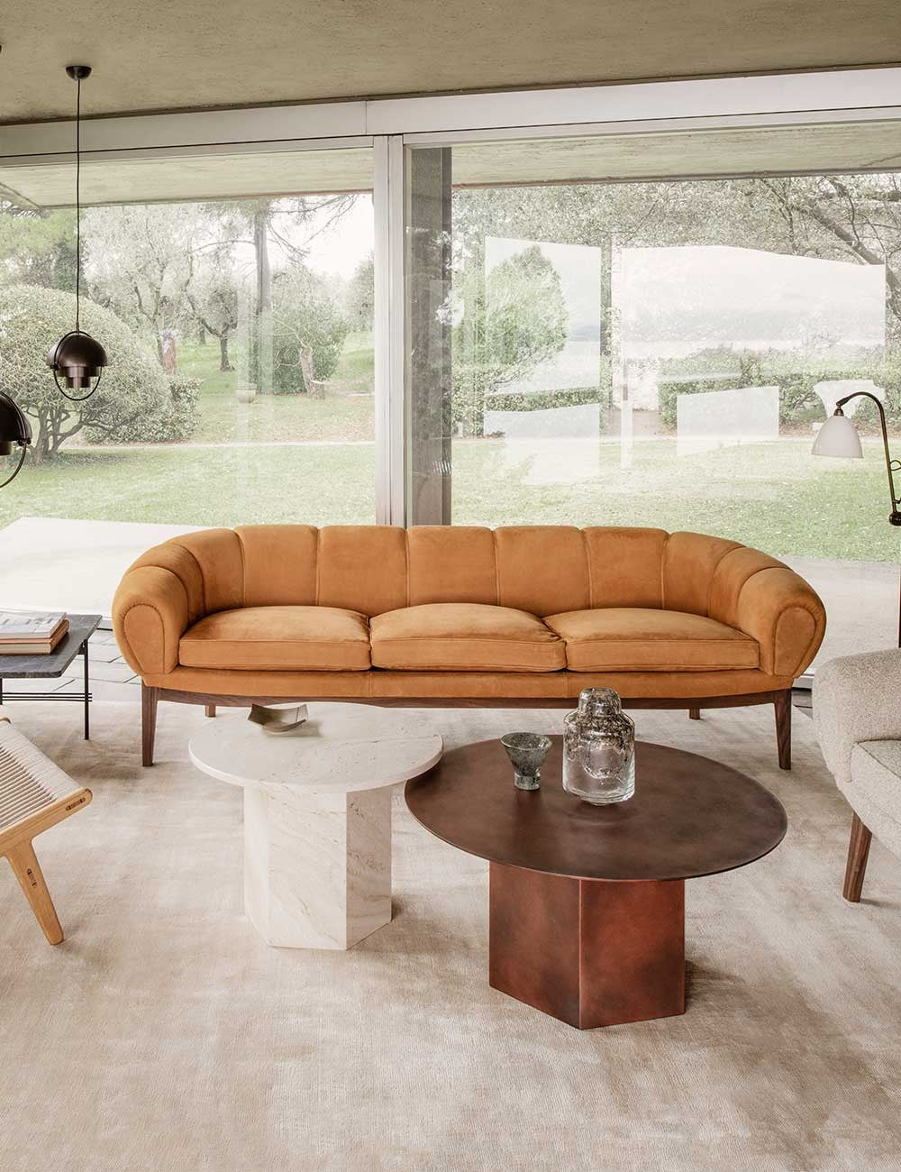 canapé croissant 3 places