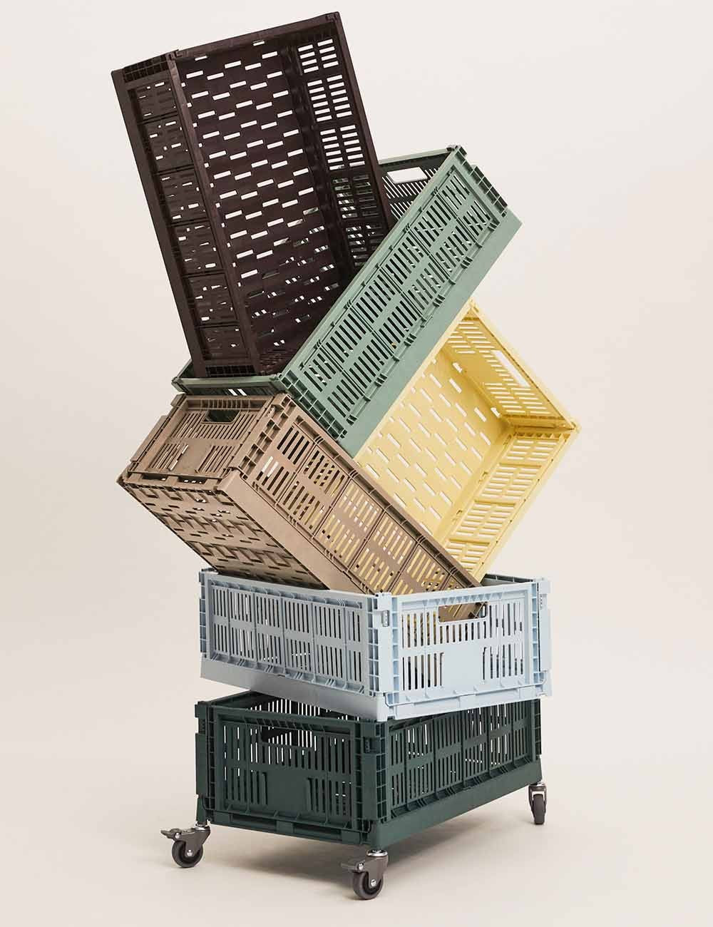 cassa di fieno colorata quadrata media