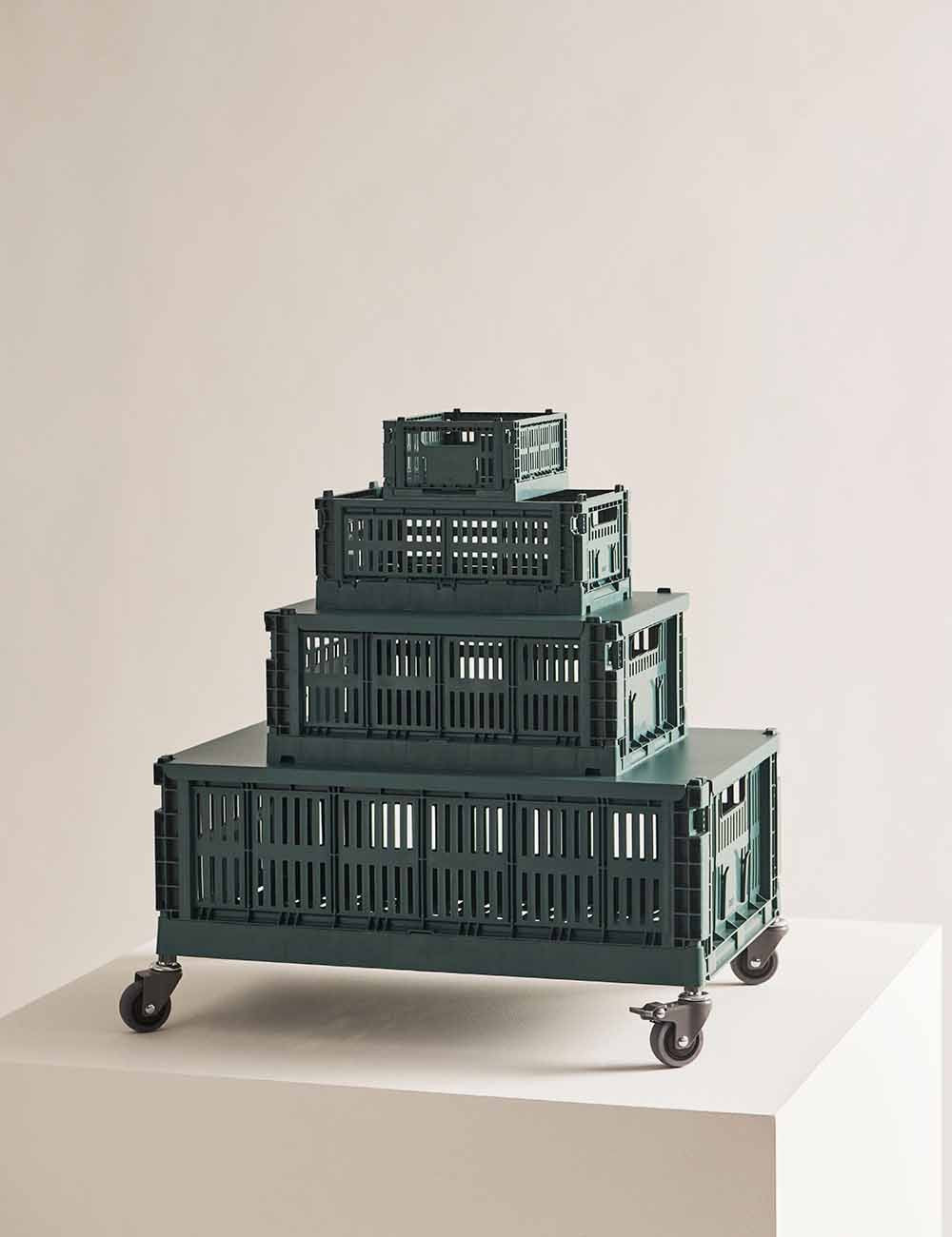 cassa di fieno colorata quadrata media