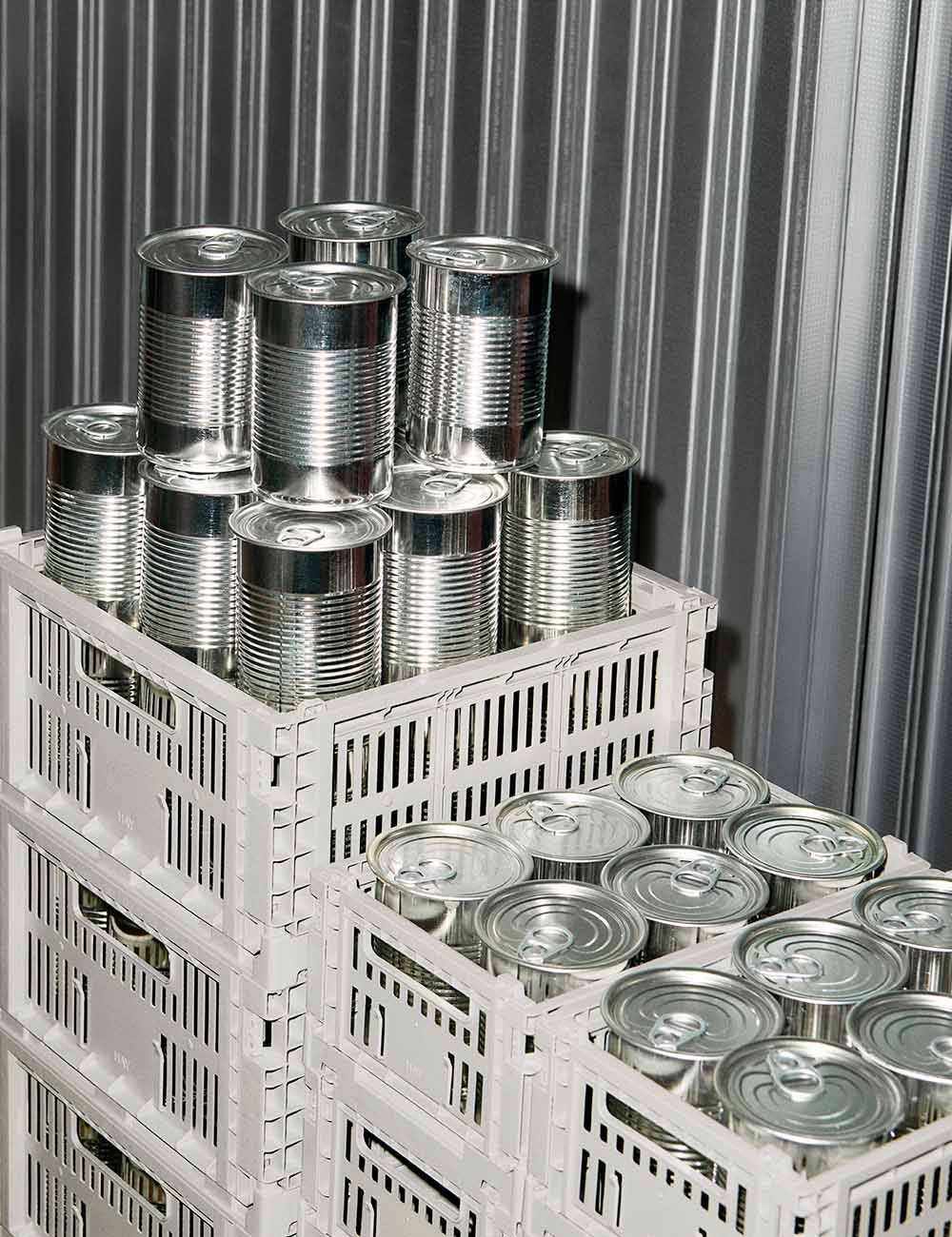 cassa di fieno colorata quadrata media