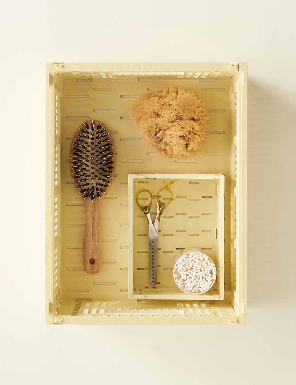 cassa di fieno colorata quadrata media