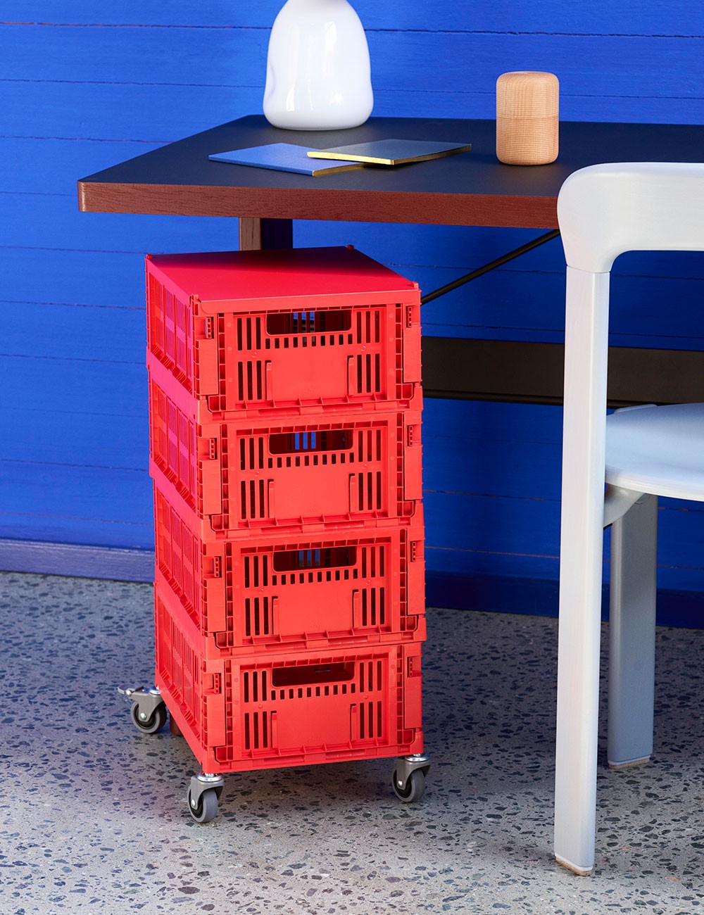 hay colour crate lid metal medium