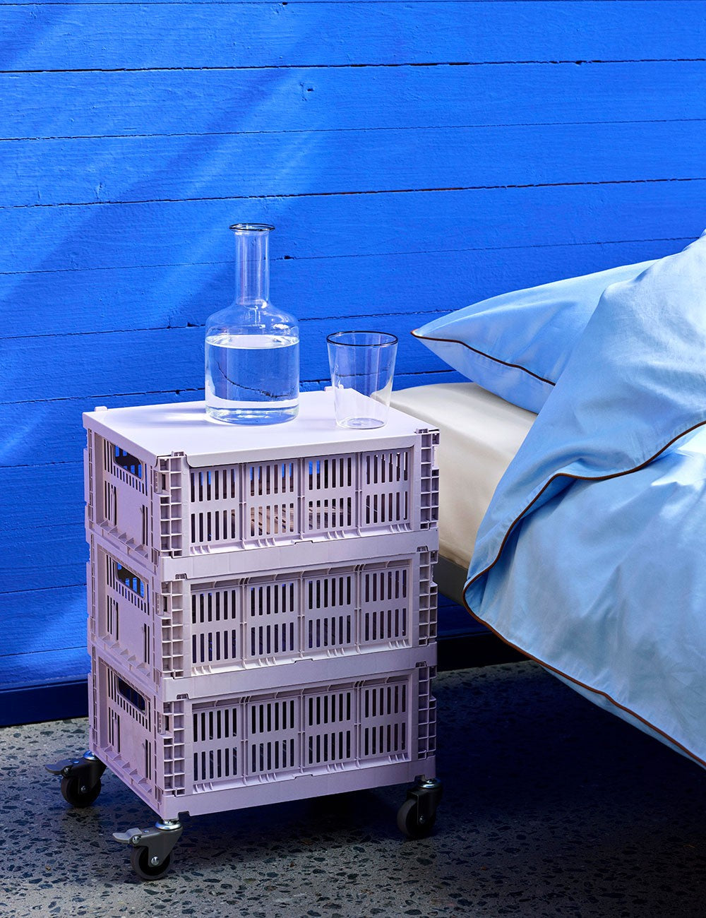 hay colour crate lid metal medium