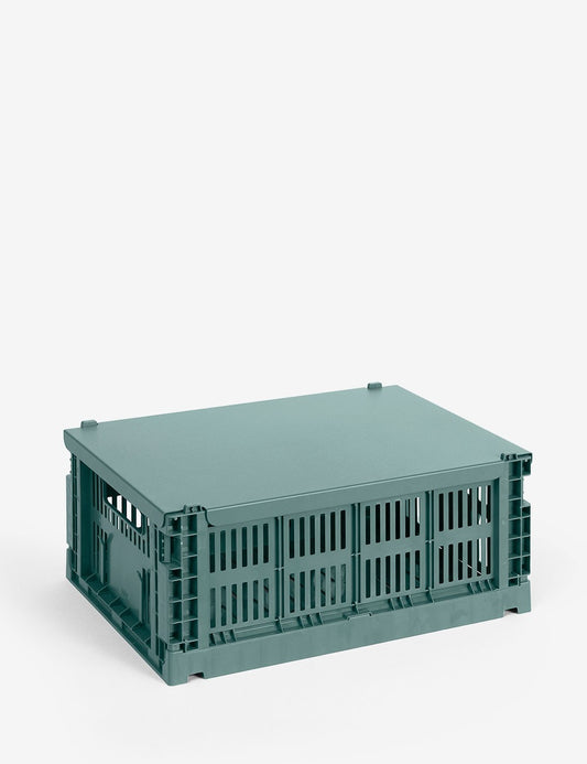 hay colour crate lid metal medium
