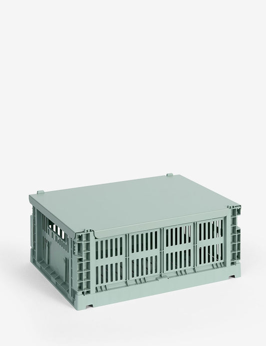 hay colour crate lid metal medium