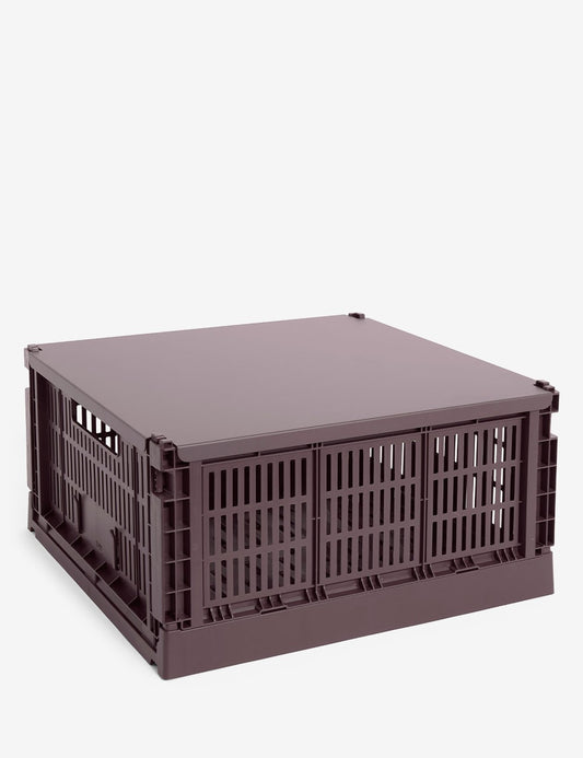hay colour crate lid metal large square
