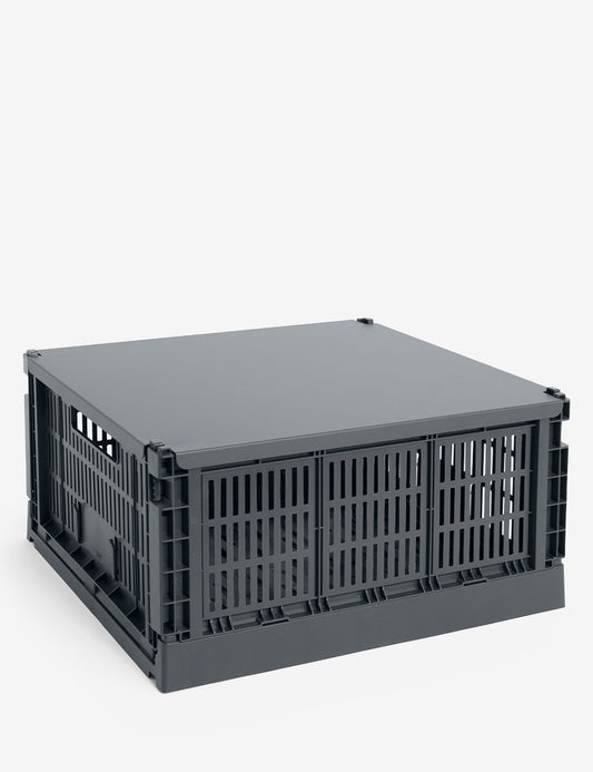 hay colour crate lid metal large square