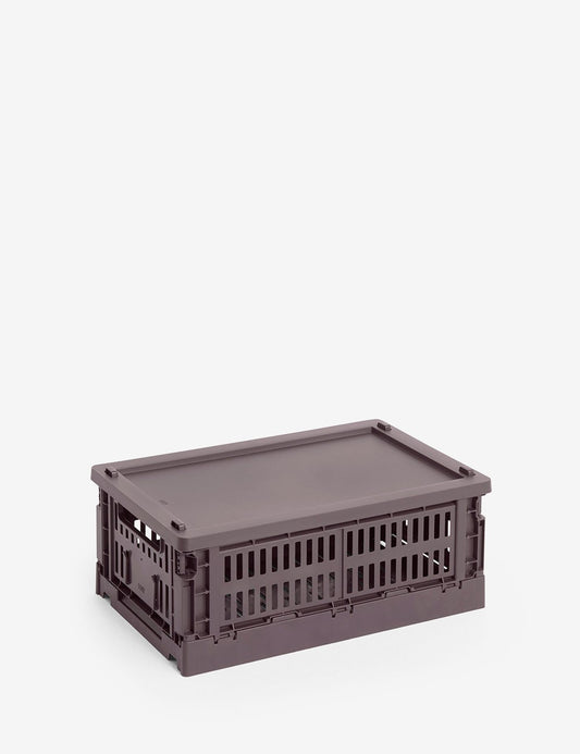 hay colour crate lid plastic small