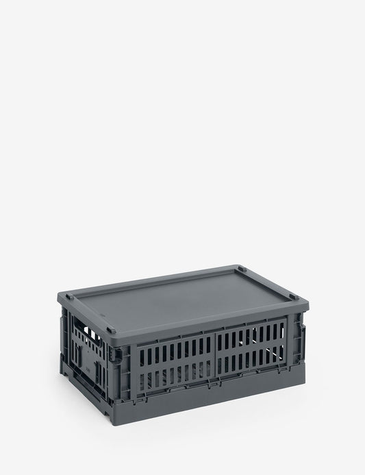 hay colour crate lid plastic small