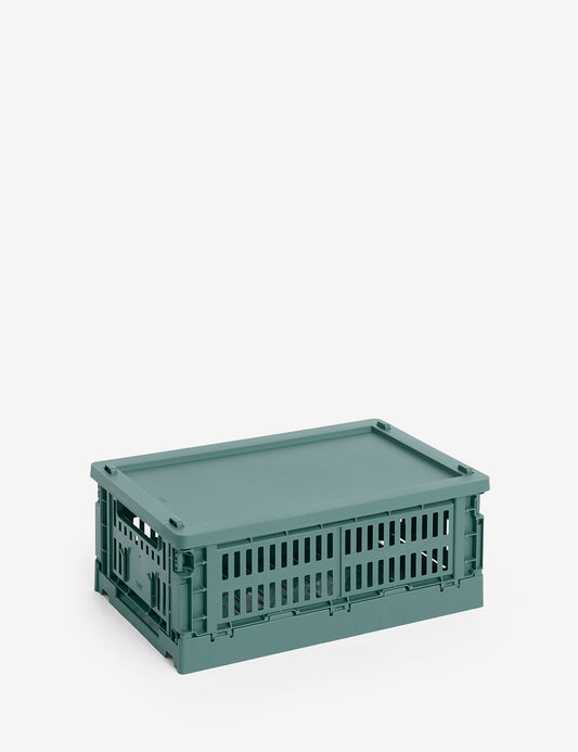 hay colour crate lid plastic small