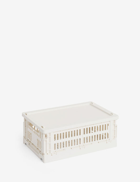 hay colour crate lid plastic small