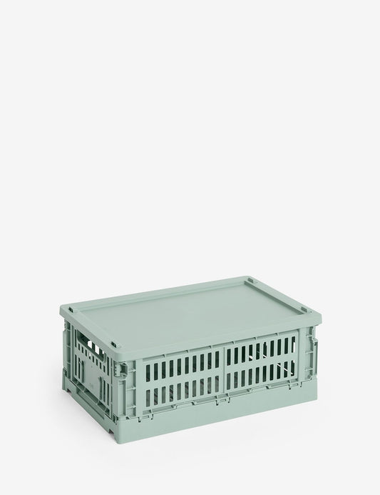 hay colour crate lid plastic small