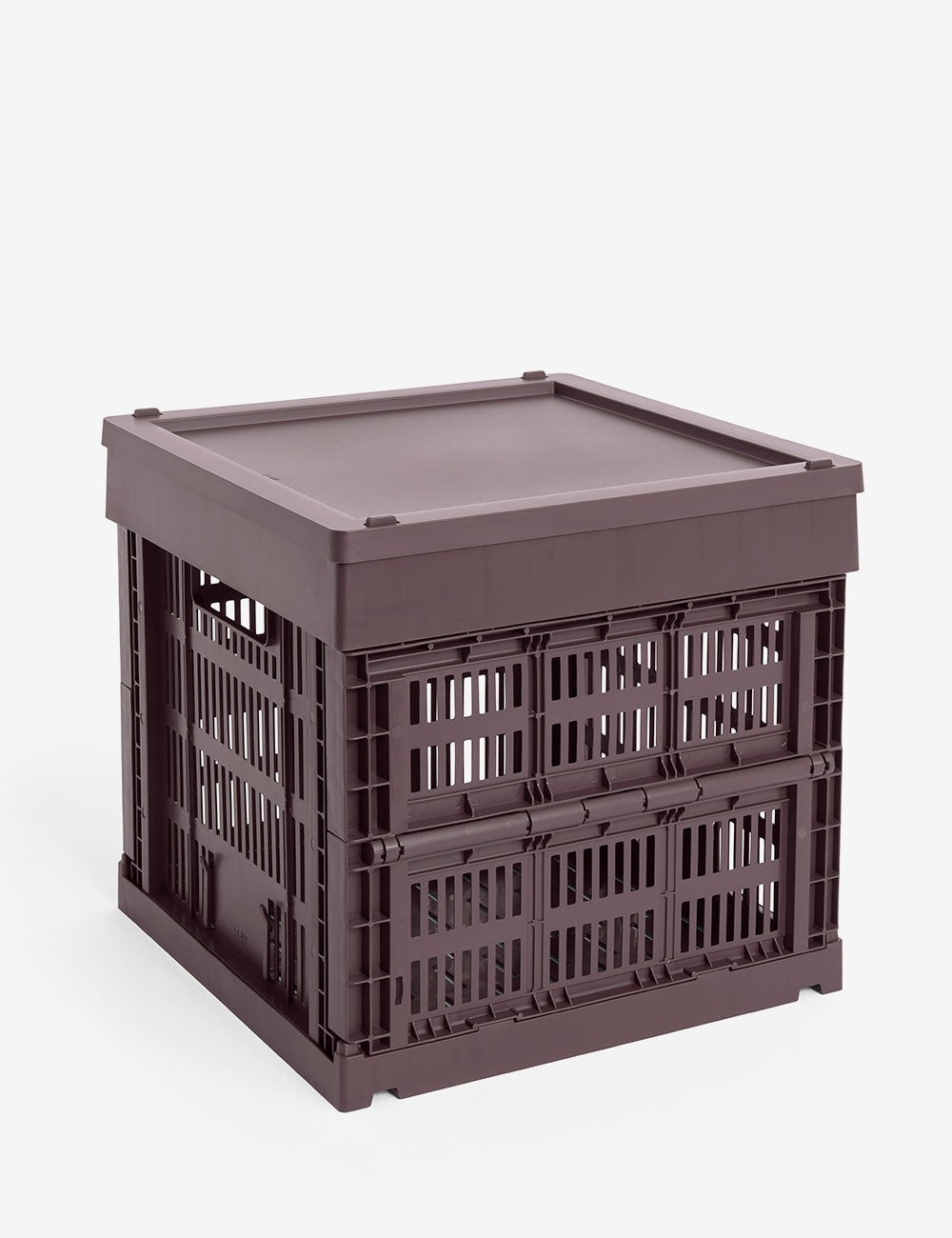 hay colour crate lid plastic medium square / cube