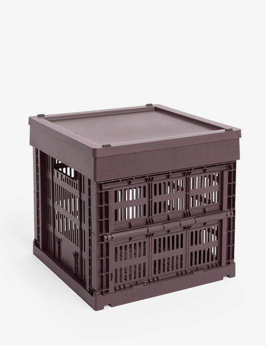 hay colour crate lid plastic medium square / cube