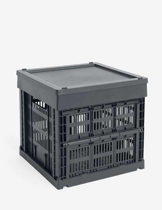 hay colour crate lid plastic medium square / cube